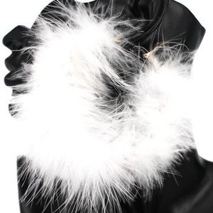 White fur hoops